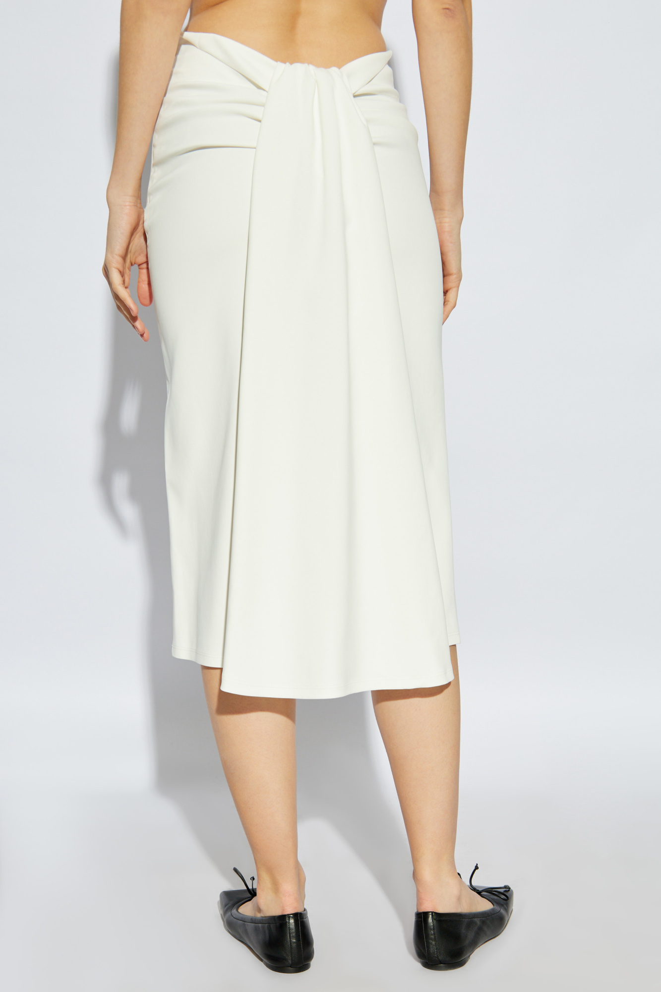 スカート JACQUEMUS Jacquemus La Jupe Sablier Midi Skirt Yellow Sablier draped crepe-jersey midi skirt | JACQUEMUS
